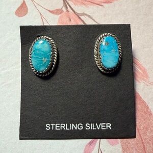 White Water Turquoise Earrings